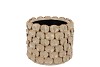 NANCY BEIGE POT ROUND FLOWER 14X14X12CM