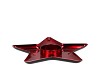 MELAMINE LISA RED PLATE 31X31X3CM