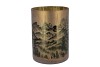 RUBY GOLD T-LIGHT MOUNTAIN TREE 18X24CM
