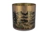 RUBY GOLD T-LIGHT MOUNTAIN TREE 20X20CM