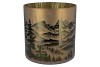 RUBY GOLD T-LIGHT MOUNTAIN TREE 25X25CM