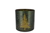 RUBY GREEN T-LIGHT X-MAS TREE 8X8CM NM