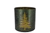 RUBY GREEN T-LIGHT X-MAS TREE 15X15CM NM