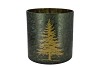 RUBY GREEN T-LIGHT X-MAS TREE 20X20CM NM