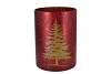 RUBY RED T-LIGHT X-MAS TREE 18X24CM NM