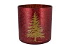 RUBY RED T-LIGHT X-MAS TREE 20X20CM NM