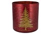 RUBY RED T-LIGHT X-MAS TREE 25X25CM NM