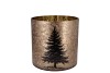 RUBY GOLD T-LIGHT X-MAS TREE 15X15CM