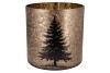 RUBY GOLD T-LIGHT X-MAS TREE 25X25CM