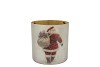 RUBY WHITE T-LIGHT SANTA 8X8CM NM
