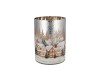 RUBY SILVER T-LIGHT WINTER HOUSE 10X13CM