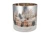 RUBY SILVER T-LIGHT WINTER HOUSE 20X20CM