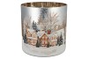 RUBY SILVER T-LIGHT WINTER HOUSE 25X25CM
