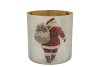 RUBY WHITE T-LIGHT SANTA 20X20CM NM