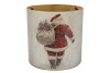 RUBY WHITE T-LIGHT SANTA 25X25CM NM