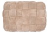 STRIPE CARAMEL POOF RECTANGLE LAYERS 60X40X42CM