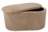 STRIPE CARAMEL POOF S/3 80X40/30X30/30X30CM