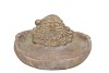 CONCRETE GOLDEN PLATE SANTA 25X20X4CM
