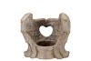 CONCRETE GOLDEN T-LIGHT WINGS 14X8X13CM