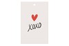 GIFT BOUQUET CARD XOXO WHITE 6X9CM P/25