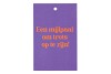 GIFT BOUQUET CARD EEN MIJLPAAL PURPLE 6X9CM P/25