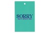GIFT BOUQUET CARD SORRY GREEN 6X9CM P/25