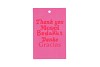 GIFT BOUQUET CARD THANK YOU MERCI PINK 6X9CM P/25