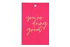 GIFT BOUQUET CARD DOING GREAT FUCHSIA 6X9CM P/25