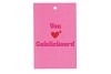GIFT BOUQUET CARD GEFELICITEERD PINK 6X9CM P/25