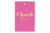 GIFT BOUQUET CARD CHEERS TO YOU PINK 6X9CM P/25