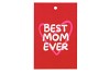 GIFT BOUQUET CARD BEST MOM EVER RED 6X9CM P/25