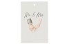 GIFT BOUQUET CARD MR & MS WHITE 6X9CM P/25