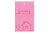 GIFT BOUQUET CARD VEEL GELUK PINK 6X9CM P/25