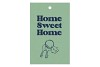 GIFT BOUQUET CARD HOME SWEET GREEN 6X9CM P/25