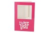 GIFT TILE CARD LOVE YOU FUCHSIA 21X14X1CM