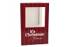 GIFT TILE CARD IT'S CHRISTMAS TIME RED 21X14X1CM