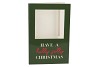 GIFT TILE CARD CHRISTMAS GREEN 21X14X1CM