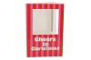 GIFT TILE CARD CHEERS TO CHRISTMAS PINK 21X14X1CM