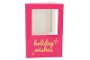 GIFT TILE CARD HOLIDAY WISHES FUCHSIA 21X14X1CM