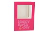 GIFT TILE CARD HAPPY BIRTHDAY FUCHSIA 21X14X1CM