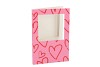GIFT TILE CARD HEART FUCHSIA 21X14X1CM