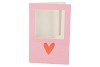 GIFT TILE CARD HEART PINK 21X14X1CM