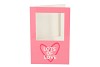 GIFT TILE CARD LOTS OF LOVE PINK 21X14X1CM