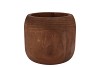 WOODY DARK NATURAL BROWN POT 23X23X18CM