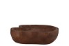 WOODY DARK NATURAL BROWN BOWL 37X34X9CM
