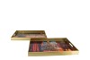 MELAMINE PRINT MULTI COLOR TRAY TREE ASS 40X26X4CM