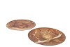 MELAMINE PRINT BROWN PLATE OWL SQUIRREL ASS 33X33CM