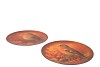 MELAMINE PRINT BROWN PLATE BIRD ASS 33X33CM
