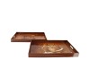 MELAMINE PRINT BROWN TRAY RECTANGLE OWL ASS 40X26X4CM