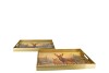 MELAMINE PRINT BROWN TRAY RECTANGLE DEER ASS 40X26X4CM